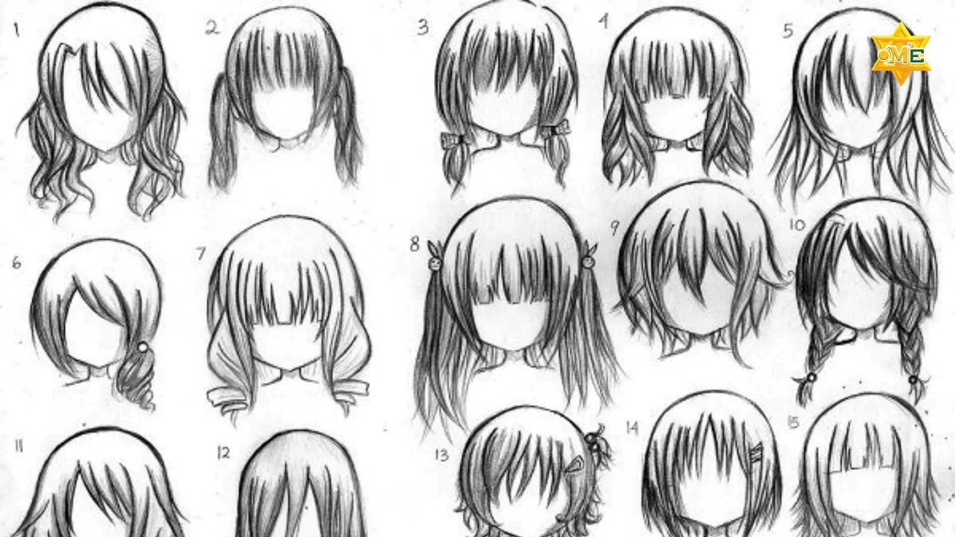 Hướng dẫn cách vẽ tóc anime đơn giản cho nhân vật nữ bước 4: Đổ bóng và tạo điểm sáng