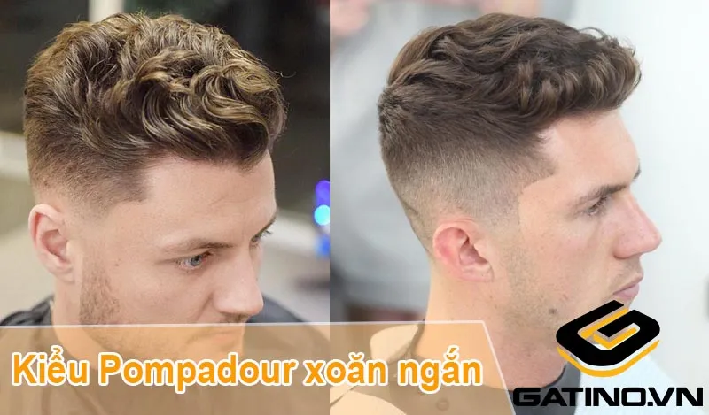 kiểu Pompadour xoăn ngắn