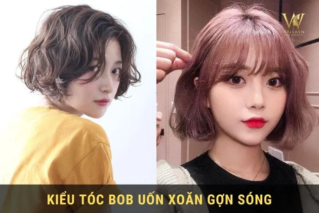Kiểu tóc BOB uốn xoăn gợn sóng