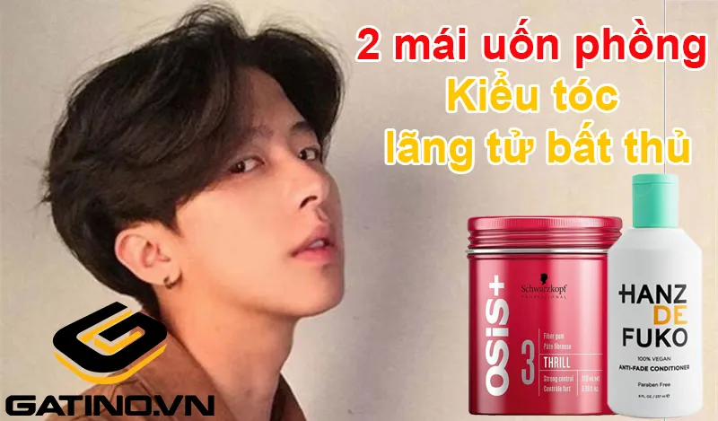 Tóc nam hai mái uốn phồng chân lãng tử, kết hợp undercut hiện đại