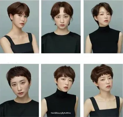 Tóc tomboy uốn xoăn ngắn mạnh mẽ và độc đáo