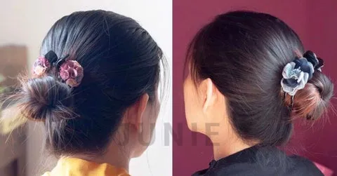 Quấn tóc thấp cố định bằng kẹp càng cua, một cách kẹp càng cua cho tóc xoăn sóng nước đơn giản