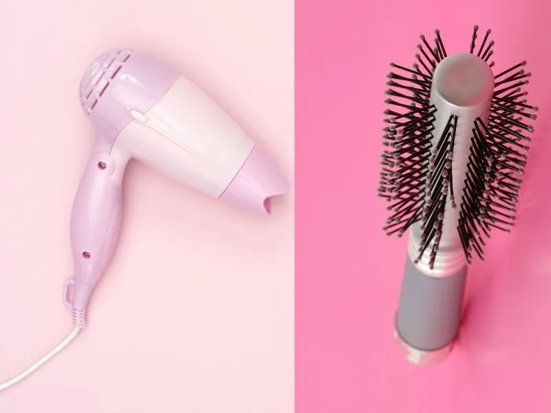Máy sấy kết hợp lược tròn có thể giúp tóc cụp đuôi
