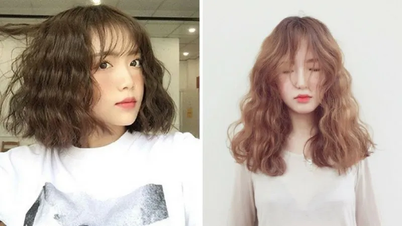 Cô gái với kiểu tóc dập xù gợn sóng cá tính, minh họa cho kết cấu xù