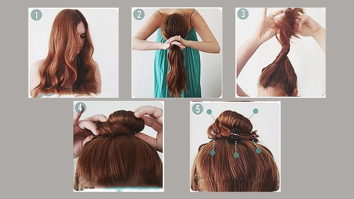 Cách làm tóc xoăn sóng tại nhà bằng búi tóc đơn giản