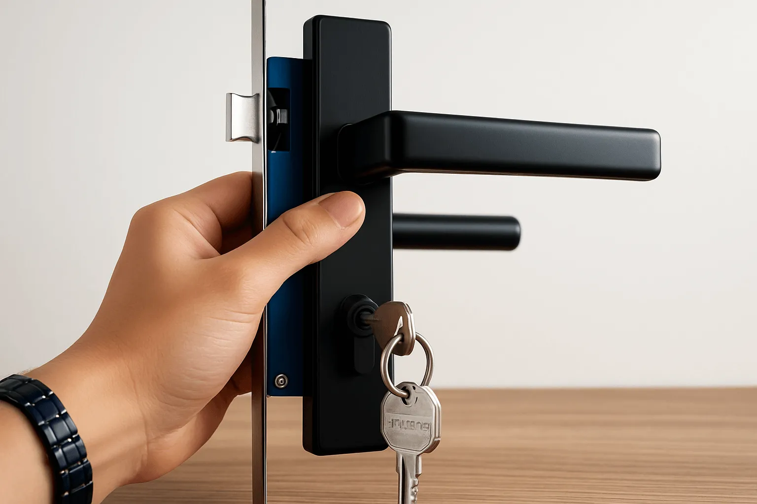 Hình ảnh minh họa cách uốn cong một chiếc kẹp tóc để tạo thành cây chọc, dụng cụ chính trong kỹ thuật mở khóa