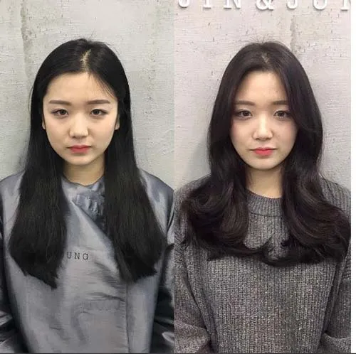 Kiểu tóc bob với mái lưa thưa và uốn xoăn nhẹ ở đuôi, tạo cảm giác trẻ trung và hiện đại