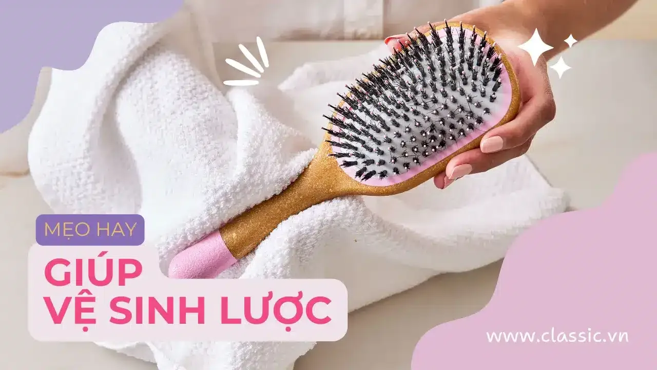 Luôn loại bỏ hết tóc rụng và xơ bám trên lược trước khi tiến hành làm sạch bằng nước