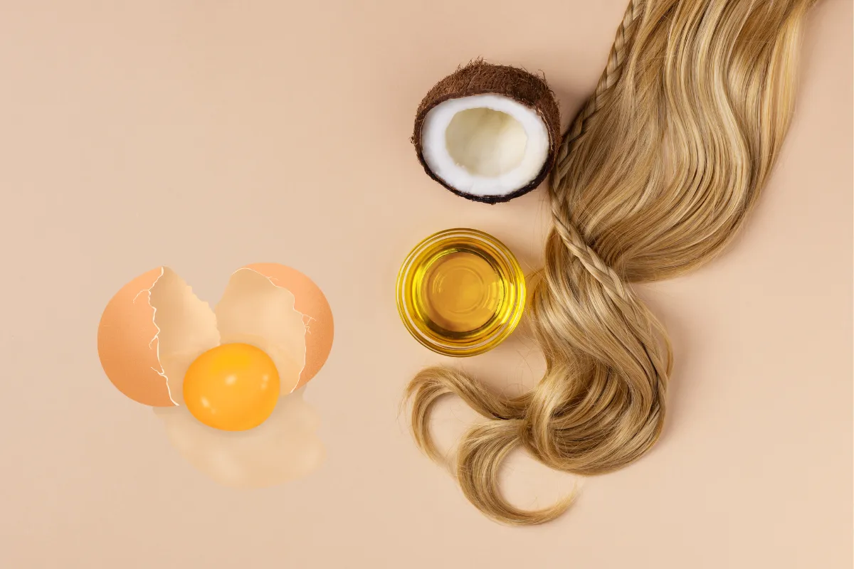 Công thức mặt nạ dầu dừa và trứng gà bổ sung protein cho tóc