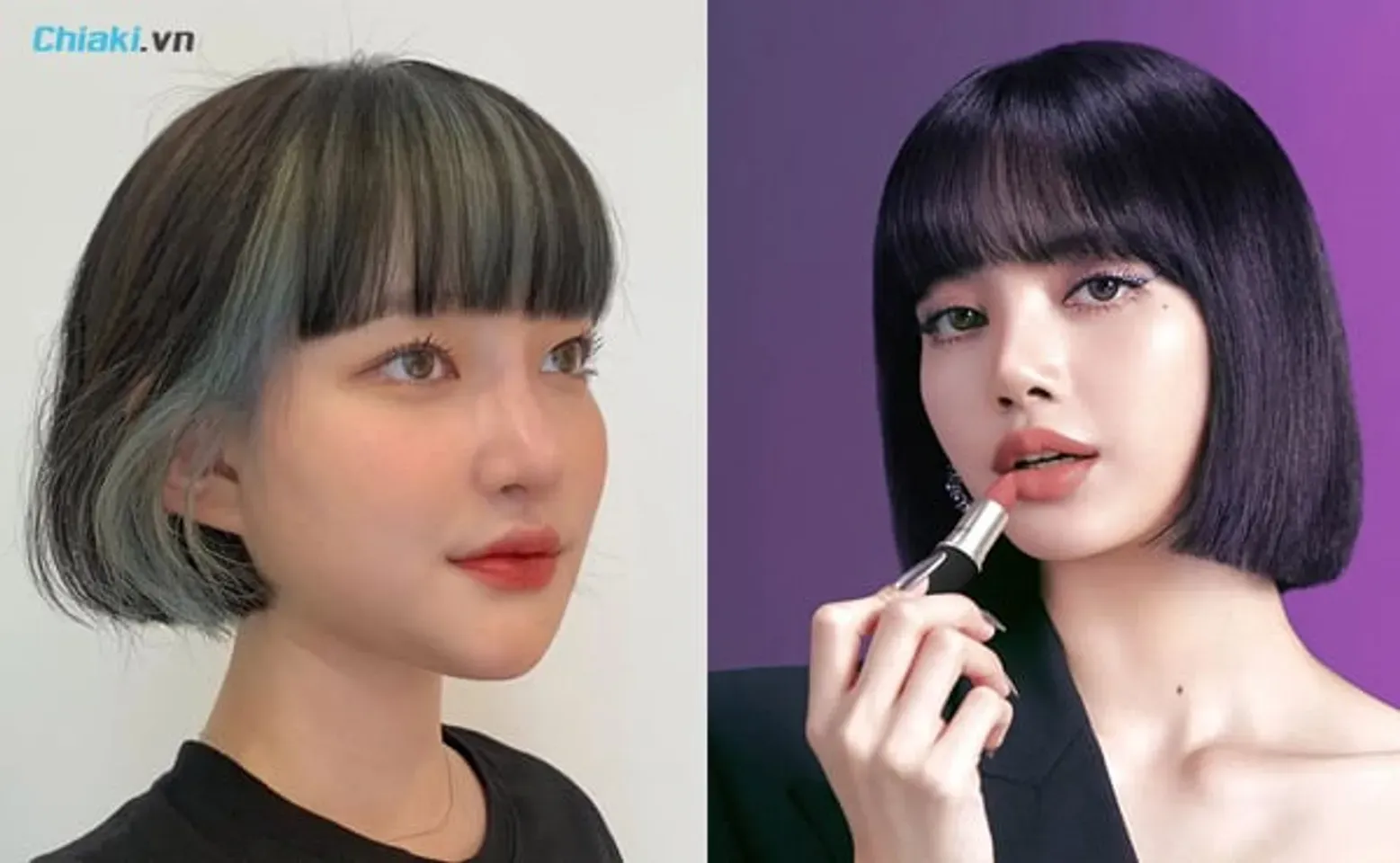 Tóc ngắn mái bằng của Lisa BlackPink, kiểu tóc có thể áp dụng bím tóc viền trán