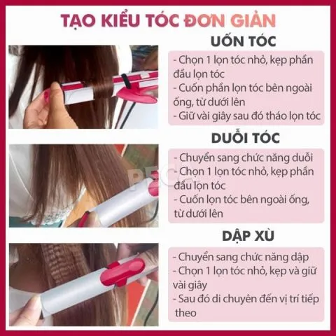 Máy Uốn Tóc Nova Đa Năng 3-in-1 Hỗ Trợ Tạo Kiểu Tóc Tại Nhà