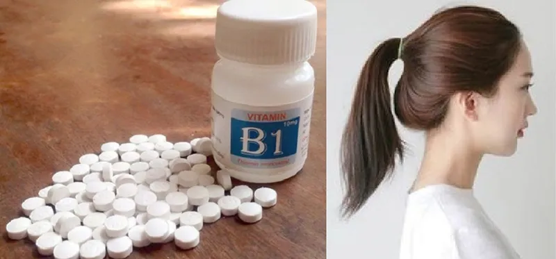 Lọ vitamin B1 và dầu dừa giúp ngăn rụng tóc
