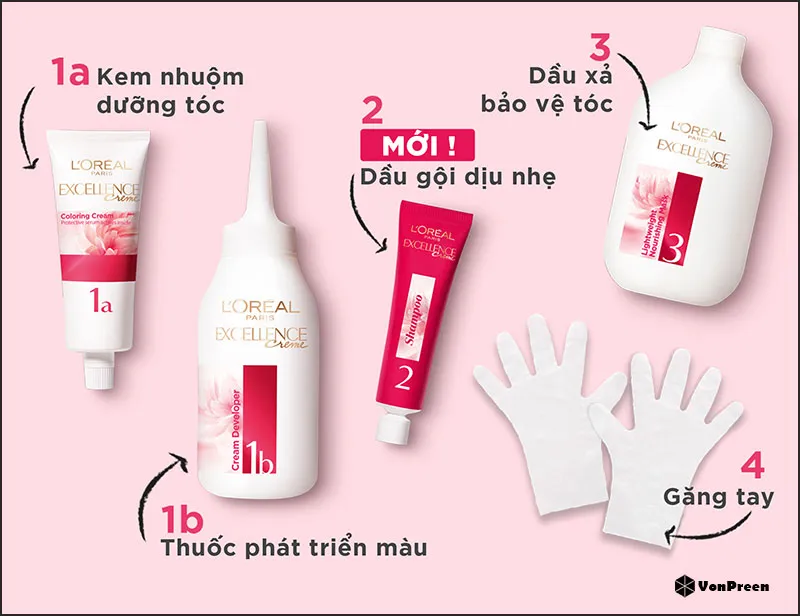 Thuốc nhuộm phủ bạc Loreal Excellence Creme được nhiều người tin dùng