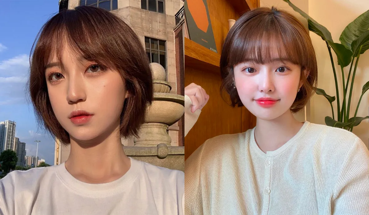 Người phụ nữ trẻ với kiểu tóc bob ngắn cổ điển màu đen, thể hiện sự năng động