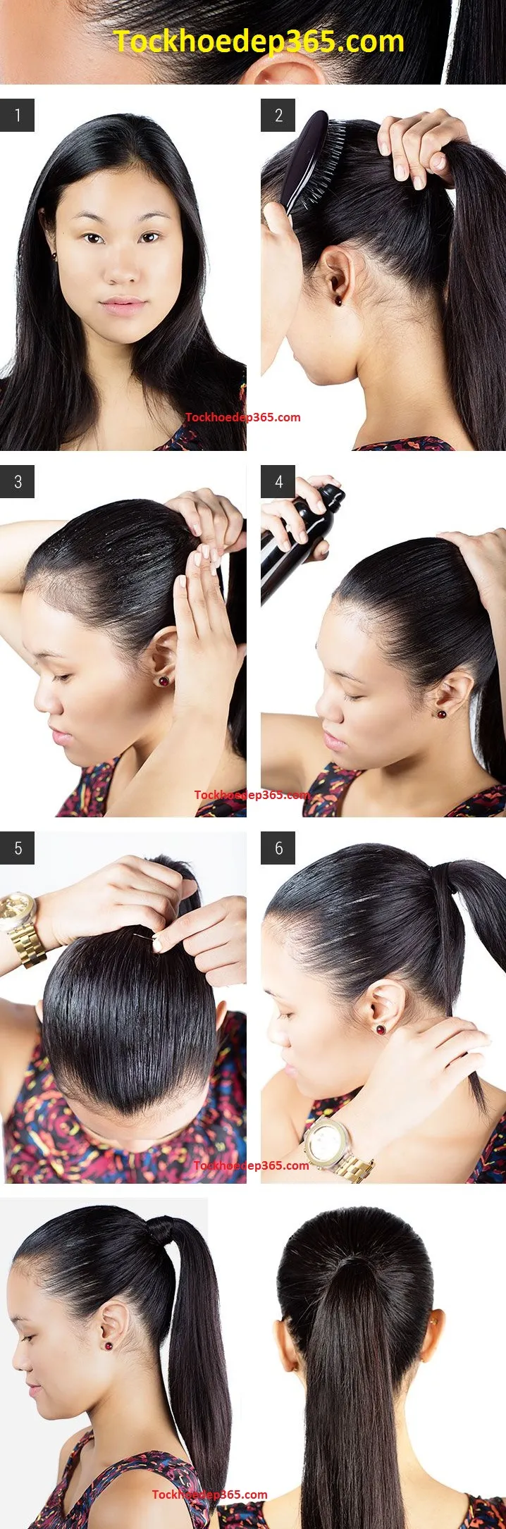 Kiểu búi tóc đuôi ngựa năng động, gọn gàng cho hoạt động thể thao