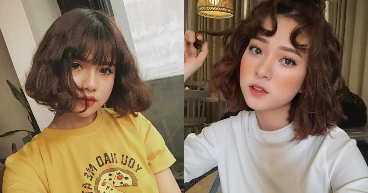 Kiểu tóc uốn sợi mì ngắn năng động và cá tính