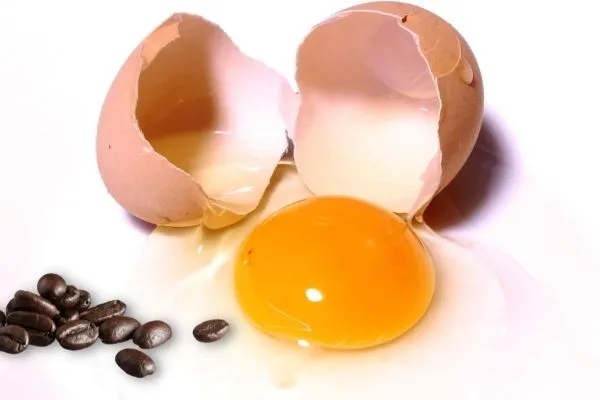 Sử dụng hỗn hợp cà phê và trứng gà để nhuộm tóc tại nhà, giúp tóc có protein và độ bóng