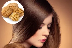 Nhuộm tóc với vỏ hạt óc chó cho ra tông màu nâu gỗ đậm và bền màu