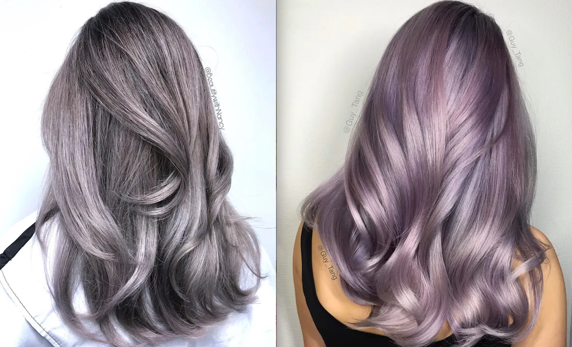 Kỹ Thuật Ombre Tím Đen Sau Khi Thực Hiện Cách Tẩy Tóc Đen Để Nhuộm Phần Ngọn