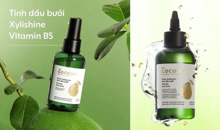 Sản phẩm nước dưỡng áp dụng cách dùng tinh dầu bưởi kích mọc tóc hàng ngày