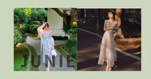 Phối váy midi voan