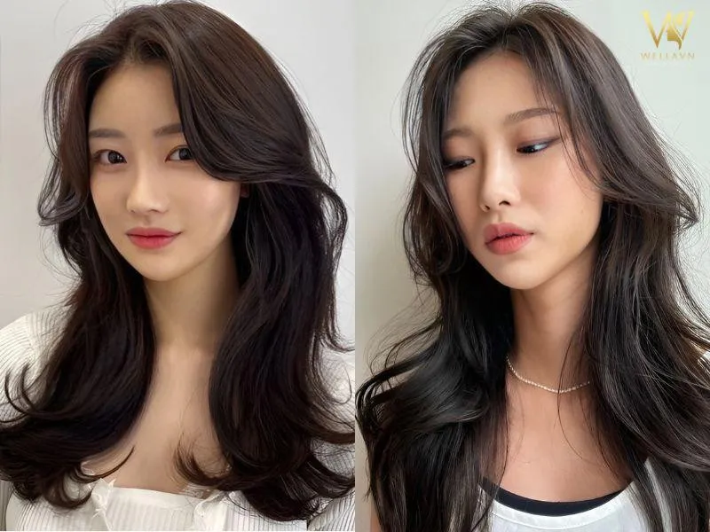 Phong cách tóc 2 mái nữ thẳng mượt cá tính, nữ tính