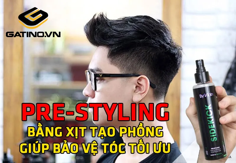Xịt Pre-styling chuyên dụng giúp bảo vệ tóc khỏi nhiệt độ cao và tăng độ phồng