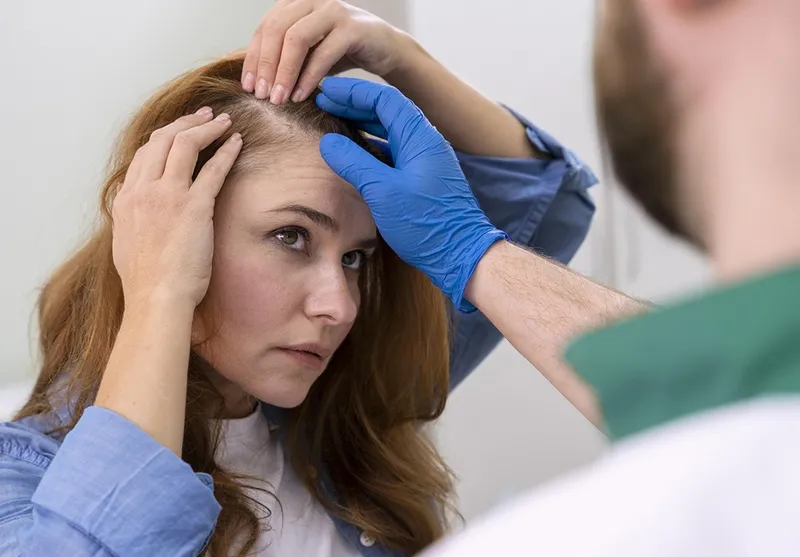 Cần khám chuyên khoa để được tư vấn cách trị rụng tóc toàn thể phù hợp