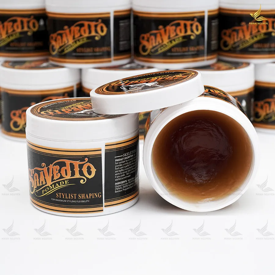 Hình ảnh phân loại các loại sáp vuốt tóc phổ biến như Clay, Wax và Pomade