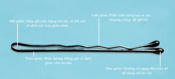 Sử dụng kẹp tăm ghim tóc đầu tròn sẽ giúp tóc bạn hạn chế được sự hư tổn trong quá trình tết tóc.