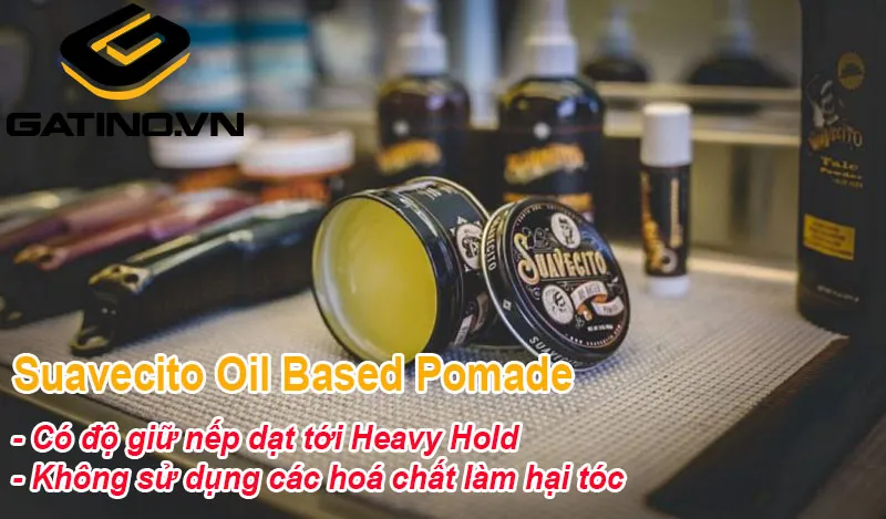Sáp vuốt tóc Suavecito Oil Based Pomade thích hợp cho mái tóc cần độ giữ nếp nặng