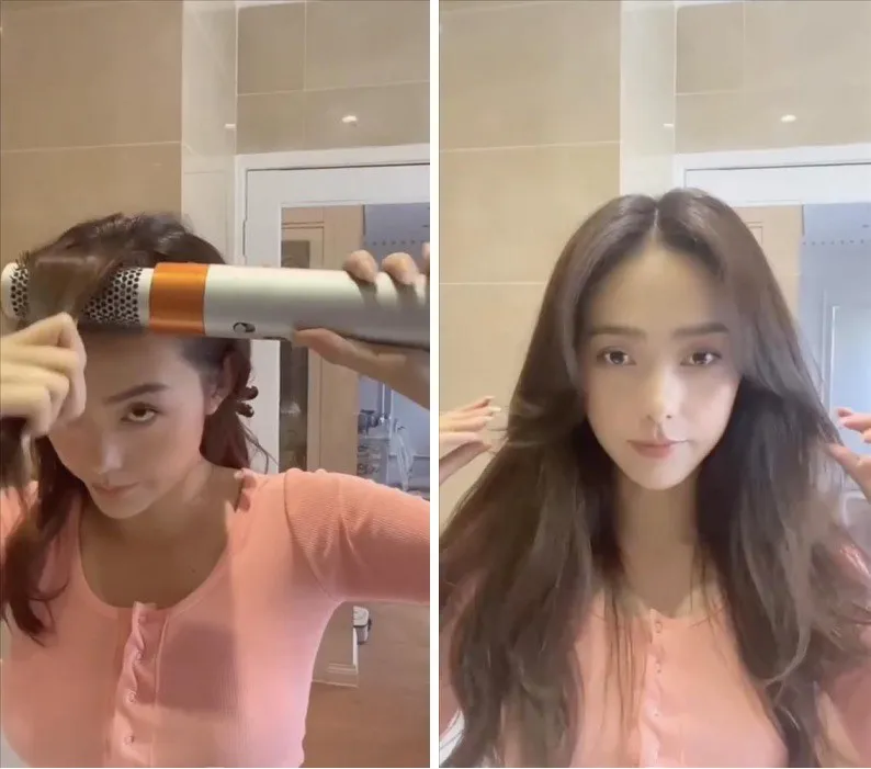 Dụng cụ sấy lô chuyên dụng giúp tạo độ cong hoàn hảo cho mái tóc đã tỉa tại nhà.