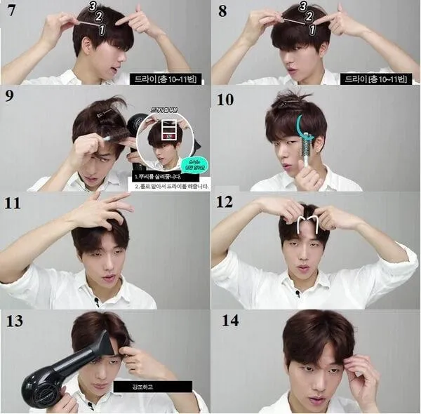 Tạo kiểu tóc nam đẹp, bao gồm các biến thể tóc 2 mái, giúp tôn lên vẻ cá tính và phong cách