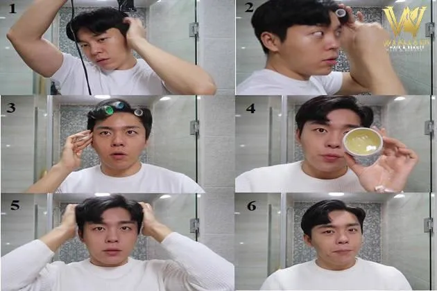 Tạo kiểu tóc uốn cho nam bằng lô cuốn tóc, phương pháp uốn không nhiệt