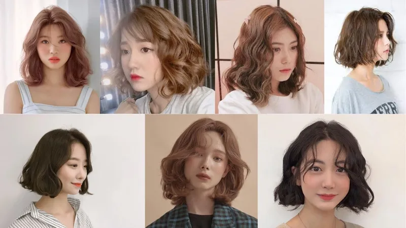 Người phụ nữ tóc bob tỉa layer uốn sóng nhẹ và mái bay trông rất thời trang và chuyên nghiệp