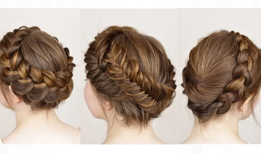 Tết tóc cho bé gái kiểu vương miện