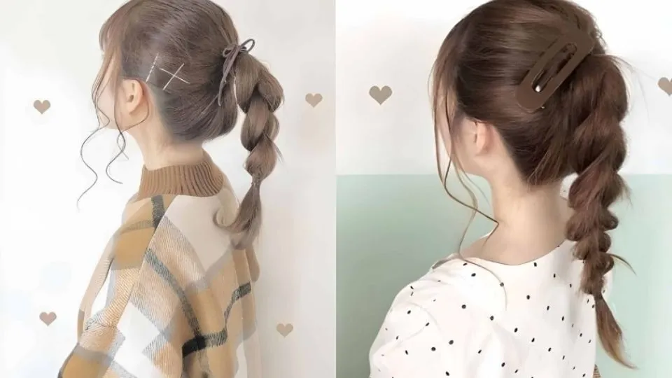 Tết Tóc Đuôi Sam Kết Hợp Đuôi Ngựa