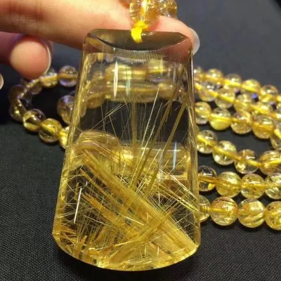 Cấu trúc kim Rutile trong Thạch Anh Tóc Vàng