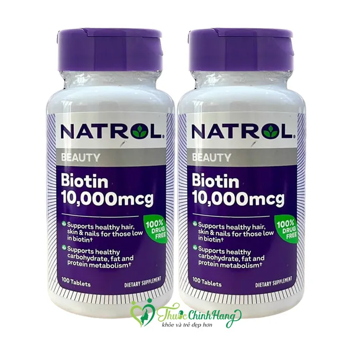 Bao bì sản phẩm Biotin và chu trình uống thuốc mọc tóc Biotin hiệu quả