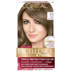 Thuốc nhuộm Loreal Excellence Creme màu 6A được đóng gói trong hộp