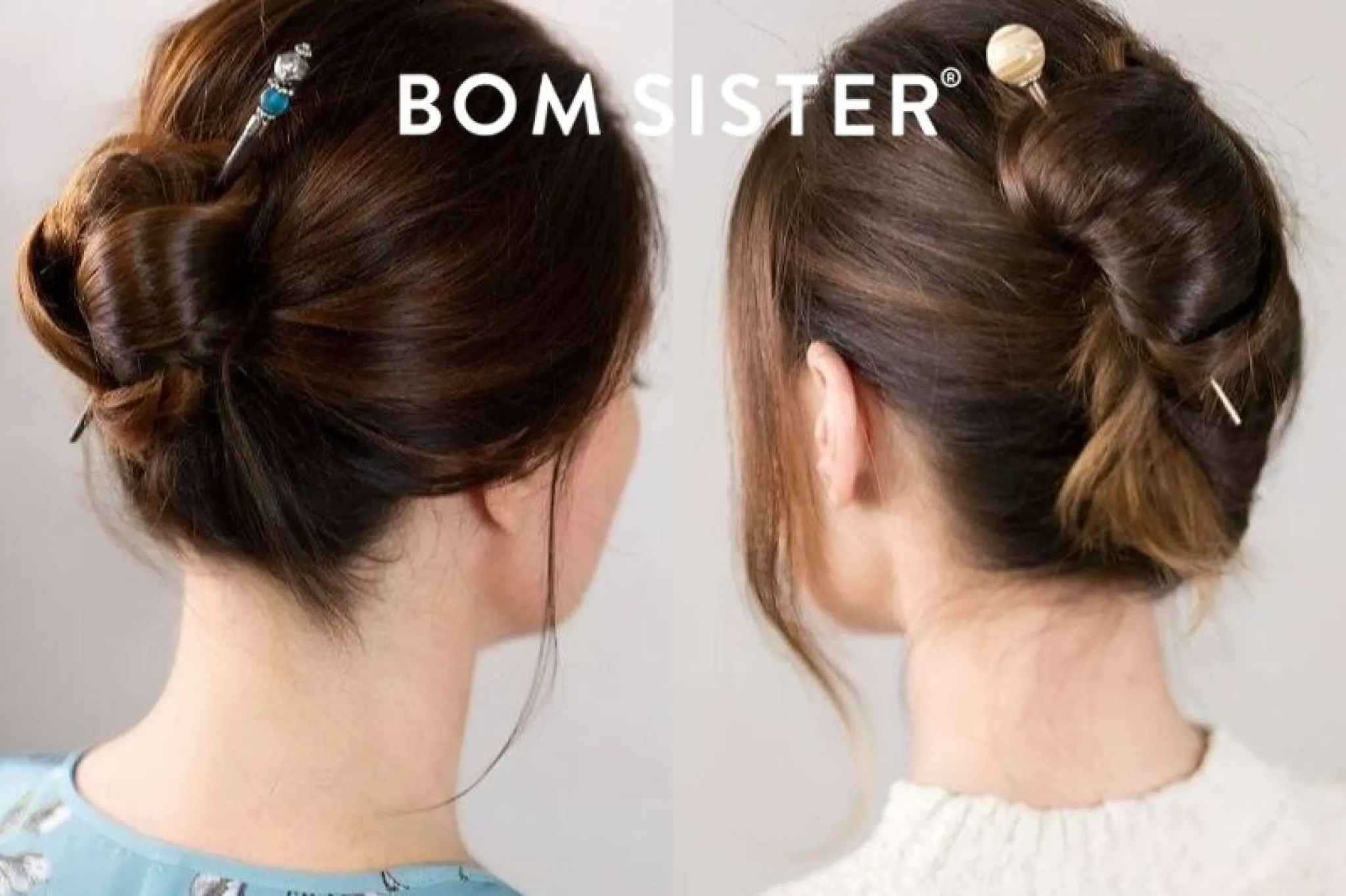 Người mẫu với kiểu tóc búi thấp cổ điển, gọn gàng