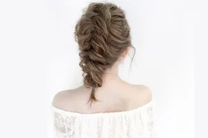 Thắt bím đuôi sam cho tóc ngắn