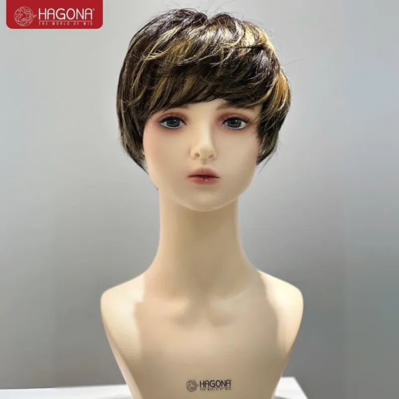 Tóc giả tomboy nhuộm highlight tạo hiệu ứng chiều sâu và sự sinh động cho mái tóc