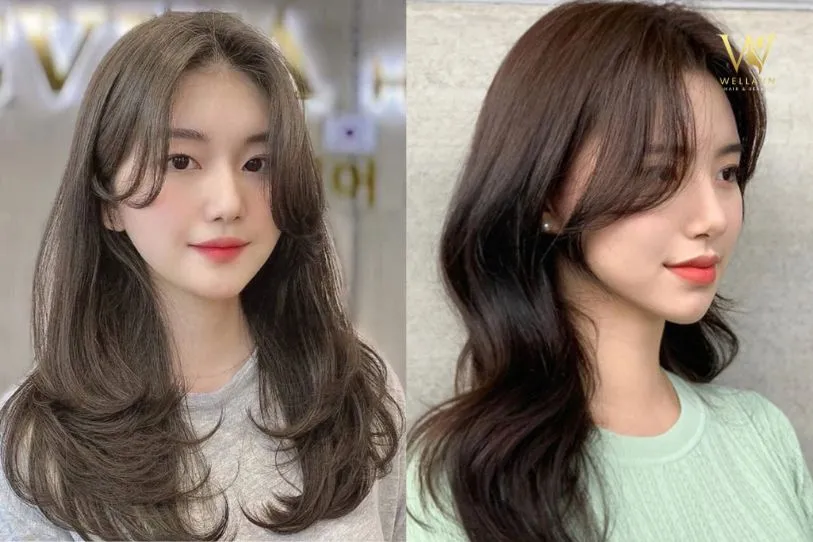 Tóc layer tỉa nhiều tầng kết hợp mái bay bồng bềnh, kiêu sa