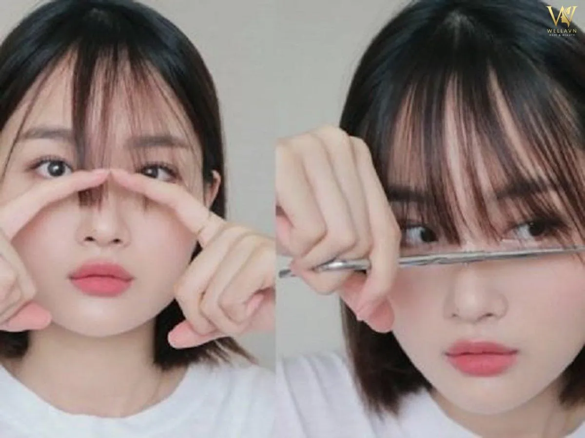 Tóc mái bị xoăn xù và không vào nếp là biểu hiện của tóc thiếu ẩm và có thể do cấu trúc tóc tự nhiên