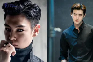 Mẫu tóc chia ngôi vuốt ngược hiện đại cho quý ông