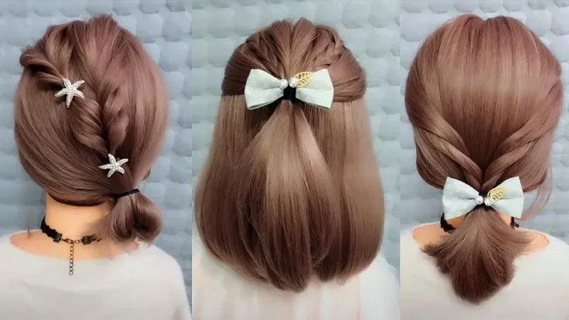 Hình ảnh một cô gái có mái tóc ngắn nhuộm màu hiện đại, minh họa cho sự kết hợp giữa tóc ngắn và các kỹ thuật làm đẹp tiên tiến