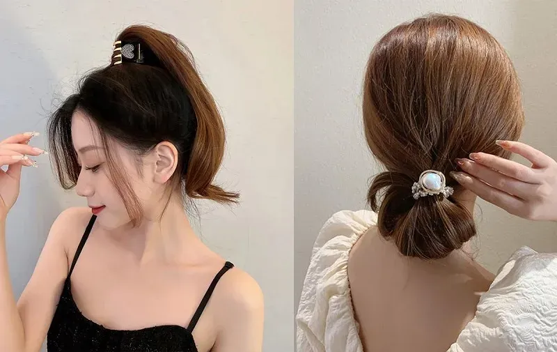 Mô tả chi tiết kiểu cột tóc đuôi ngựa cao dành cho tóc ngắn, tạo vẻ ngoài trẻ trung và năng động