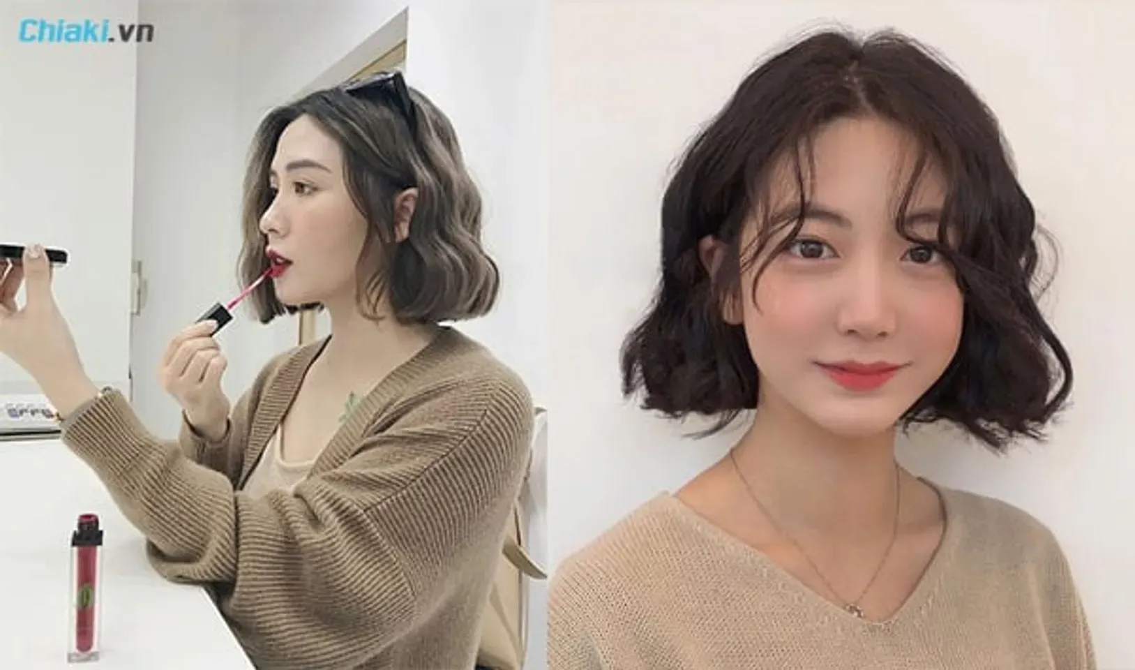 Tóc uốn sóng nước lớn tạo vẻ trưởng thành, vẫn có thể áp dụng kỹ thuật bím tóc đơn giản