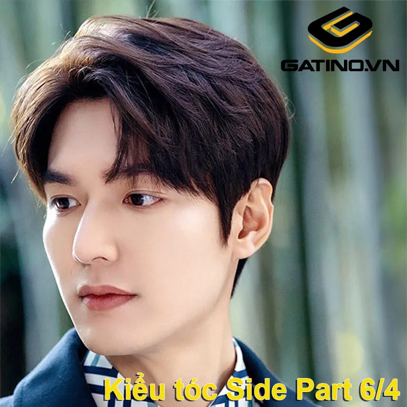 Mô tả kiểu tóc Side Part 6/4 có độ phồng và nếp lượn sóng nhẹ nhàng, phù hợp với nhiều khuôn mặt